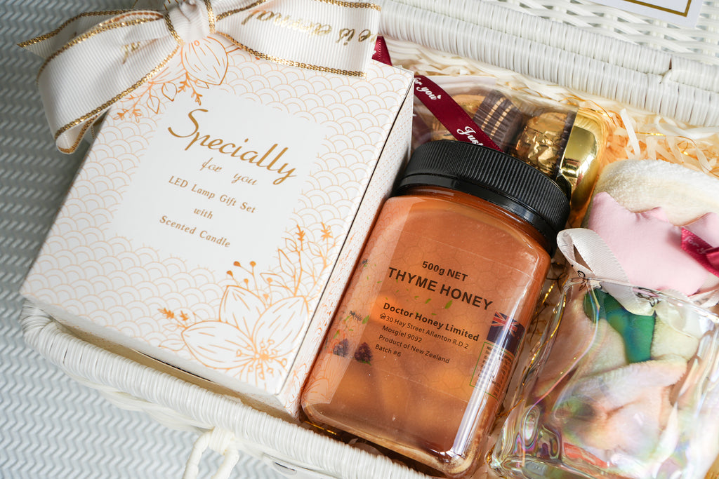 Elegant White Wicker Gift Basket